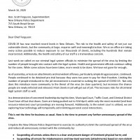 Letter to NOPD re COVID 19 3 16 20 Page 1